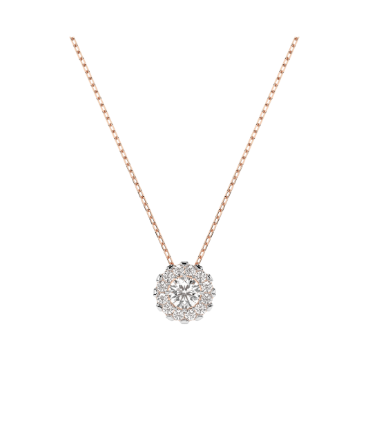 Gold chain with diamond pendant
