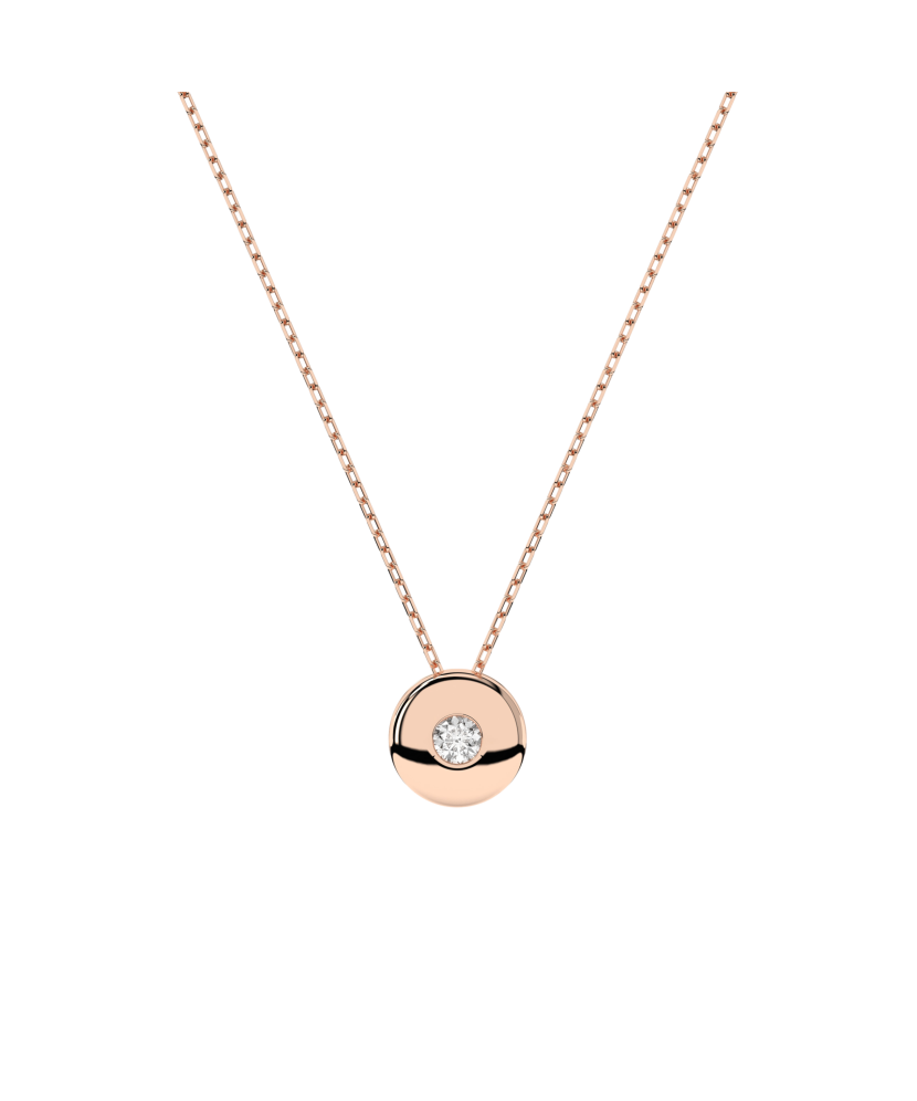 Gold chain with diamond pendant