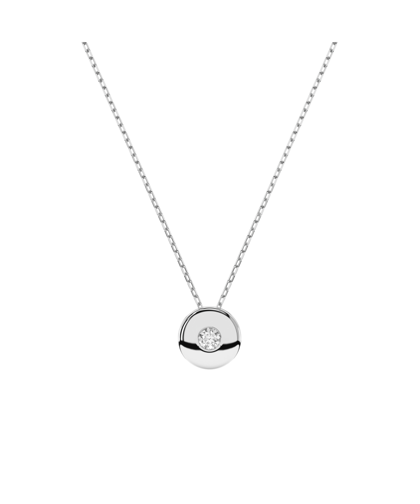 White Gold chain with diamond pendant