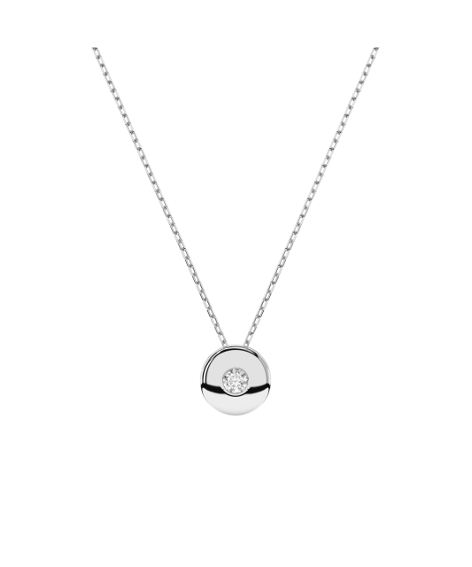 White Gold chain with diamond pendant