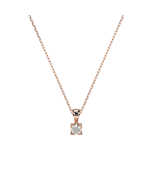 Gold chain with diamond pendant