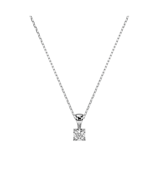 White Gold chain with diamond pendant