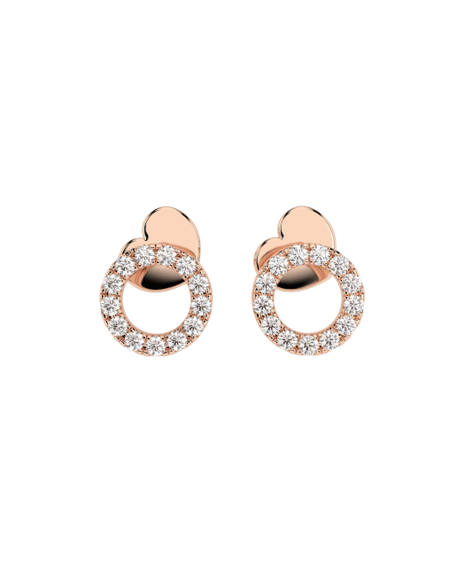 Gold earrings with diamonds