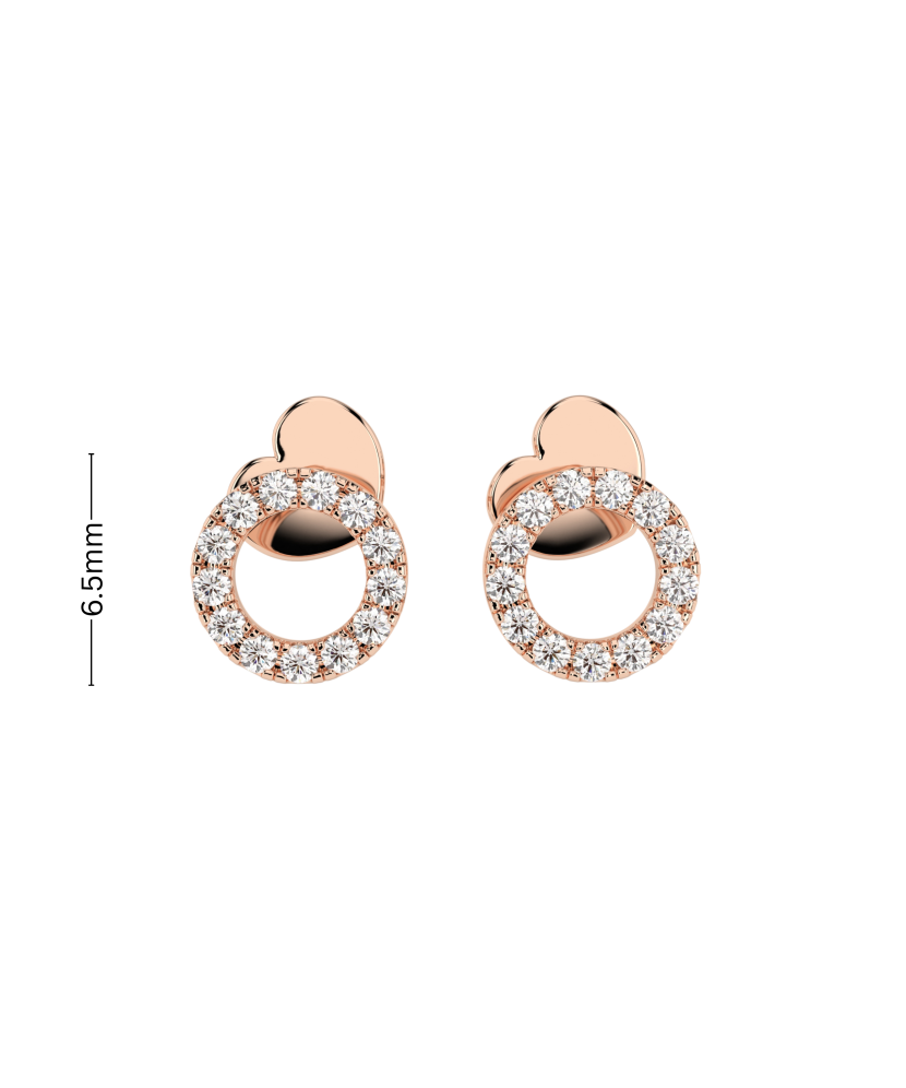 Gold earrings with diamonds