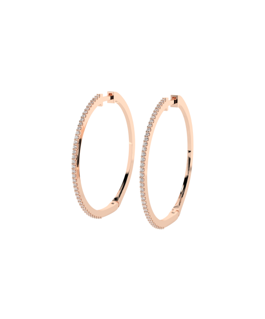 Auksiniai auskarai su briliantais  - Goldinga