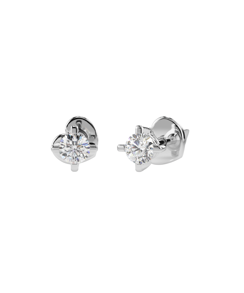 White gold earrings with diamonds