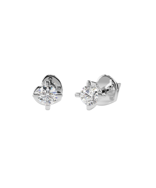 White gold earrings with diamonds