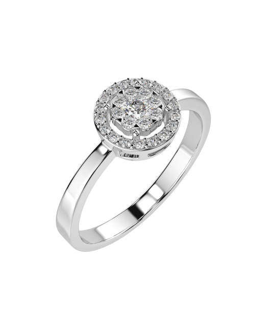 White gold ring with diamonds