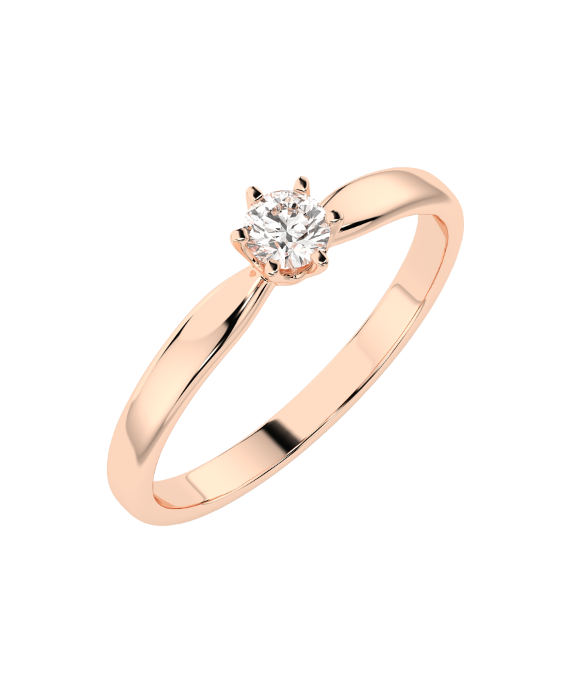 Gold ring with diamond
