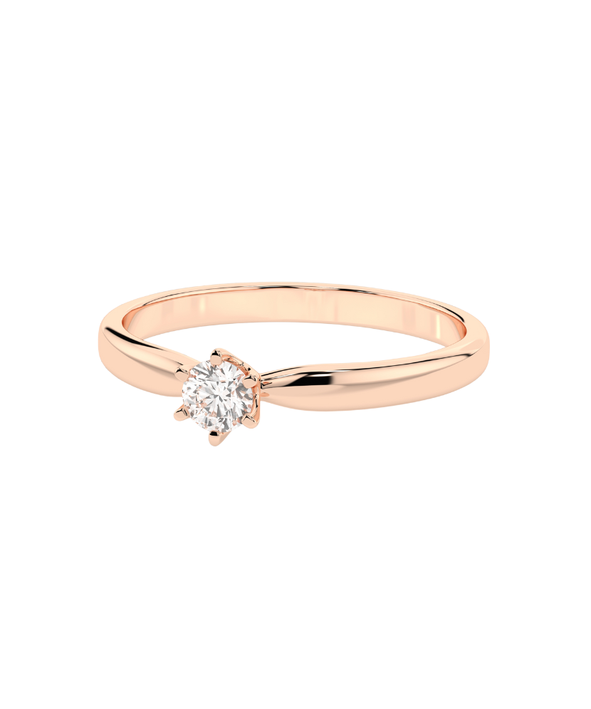 Auksinis žiedas su briliantu  - Goldinga