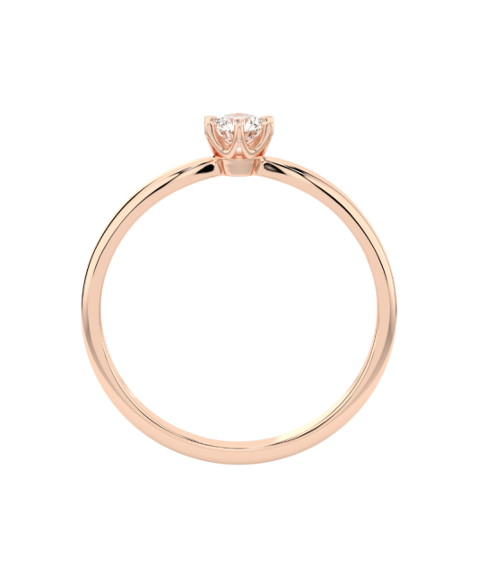 Gold ring with diamond