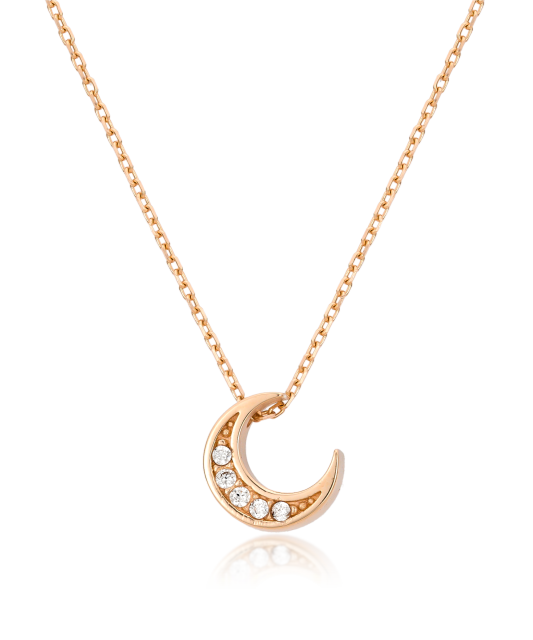 Gold chain with pendant "moon"