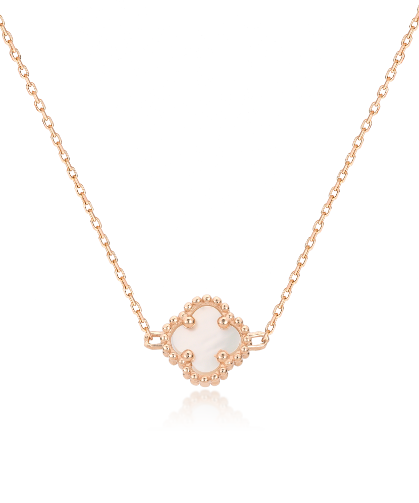 Gold chain with enamel pendant