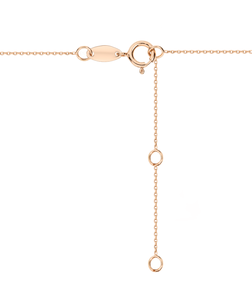 Gold chain with zirconium pendant