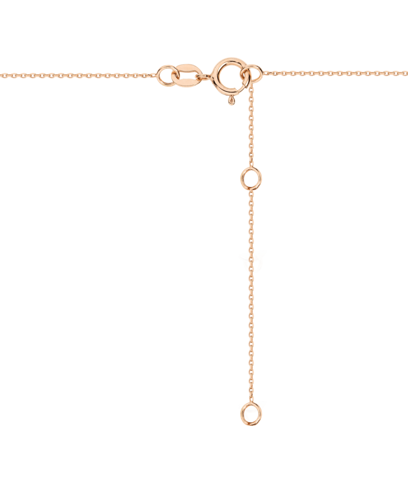 Gold chain with zirconium pendant "heart"