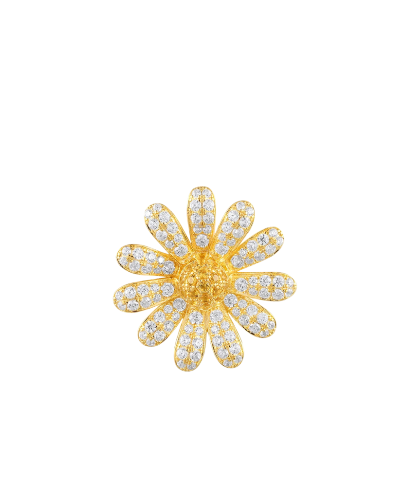 Gilded Sterling Silver pendant with spinels and zircons