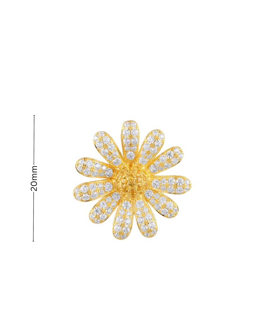 Gilded Sterling Silver pendant with spinels and zircons