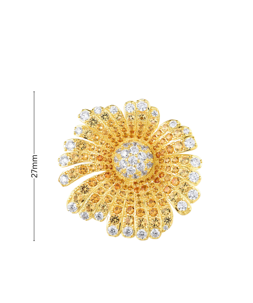 Gilded Sterling Silver pendant with spinels and zircons