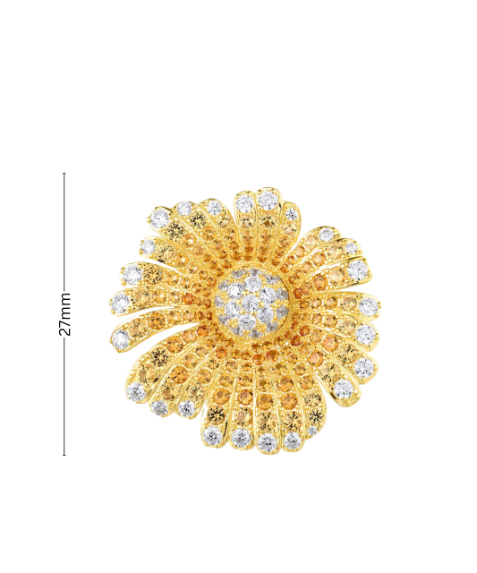 Gilded Sterling Silver pendant with spinels and zircons