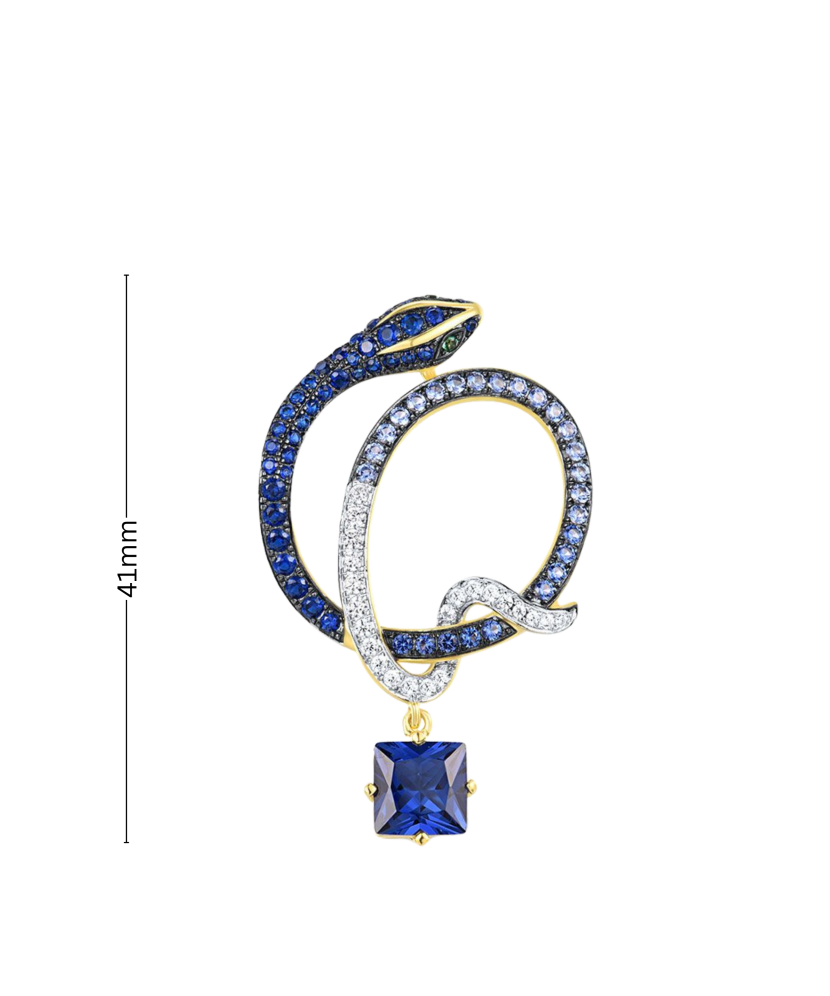 Gilded Sterling Silver pendant with spinels and zircons