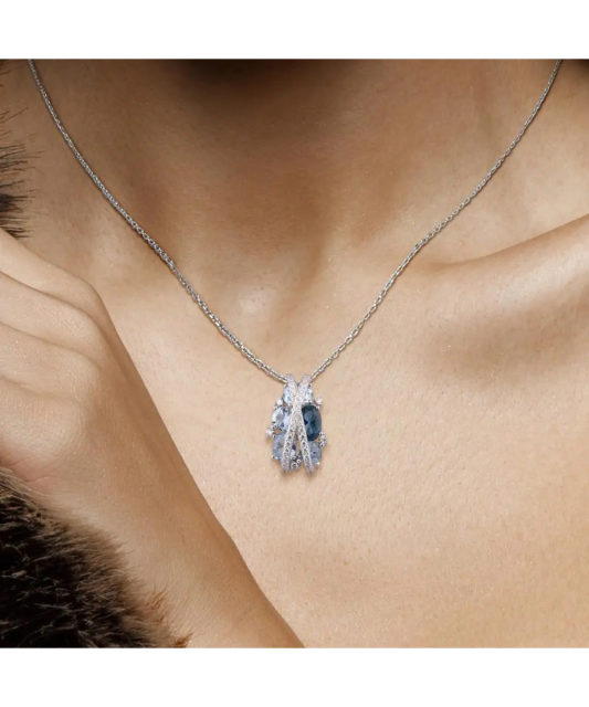 Sterling Silver pendant with spinels and zircons