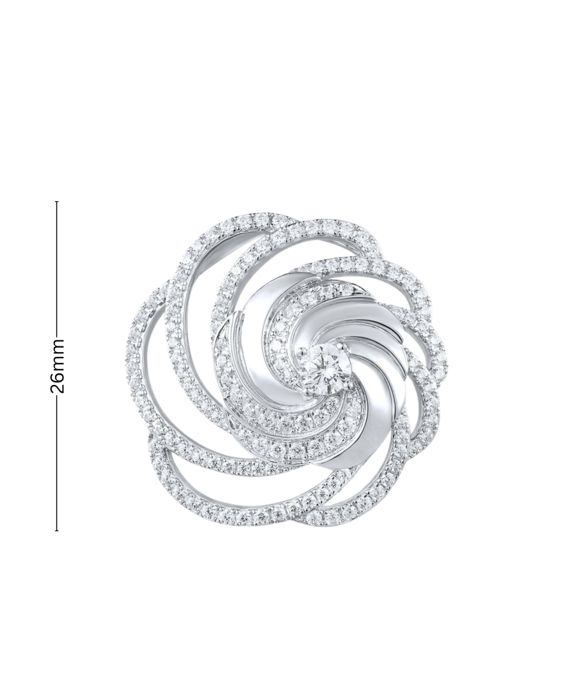 Sterling silver pendant with zircons