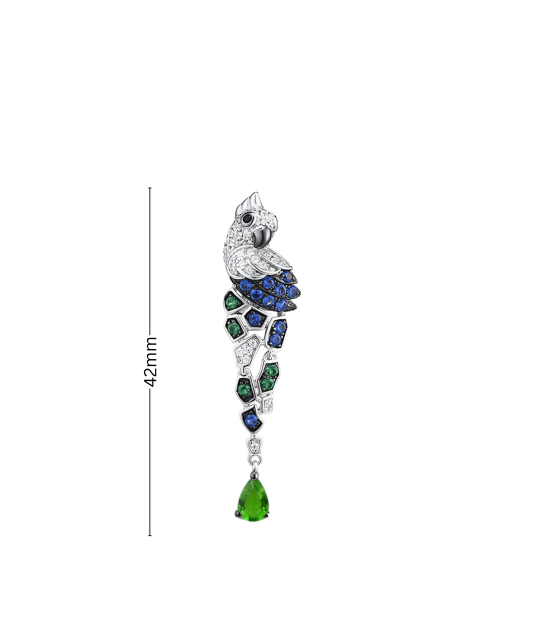 Sterling Silver pendant with spinels and zircons