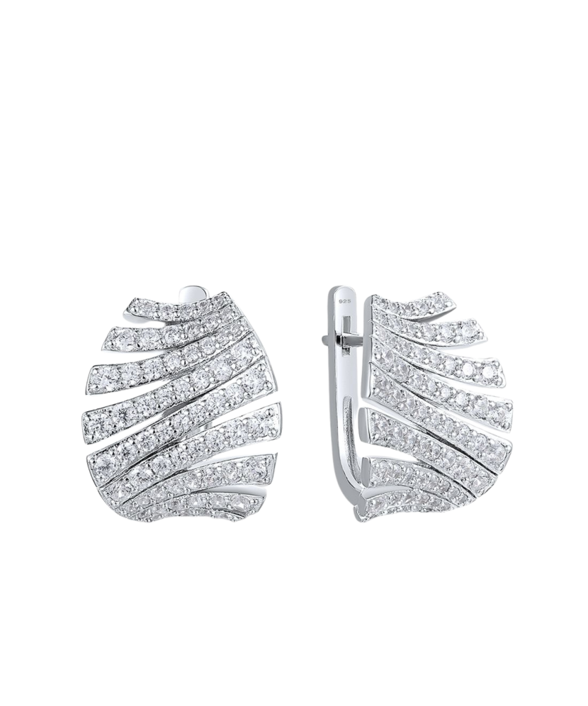 Kultaahopeiset korvakorut zirkoneilla