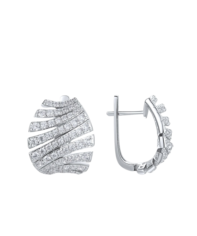 Kultaahopeiset korvakorut zirkoneilla