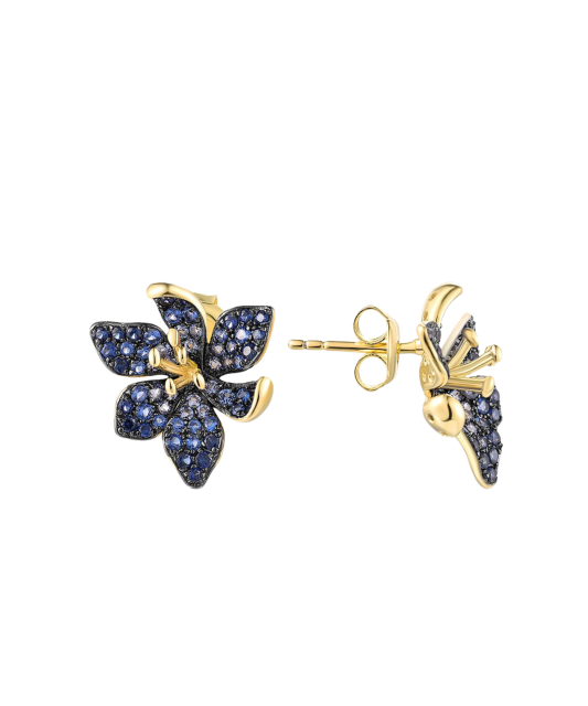 Kultaahopeiset korvakorut spinelleillä