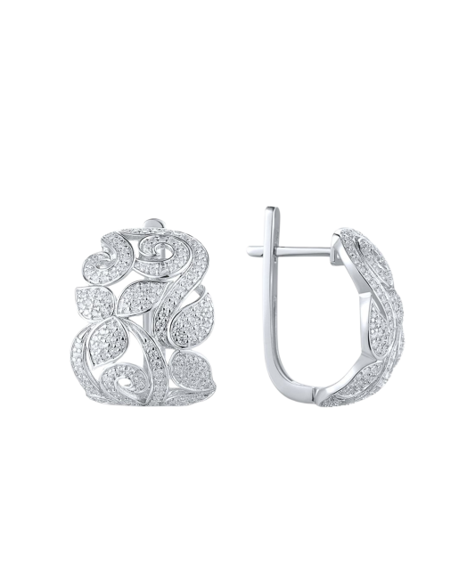 Hopeiset korvakorut zirkoneilla