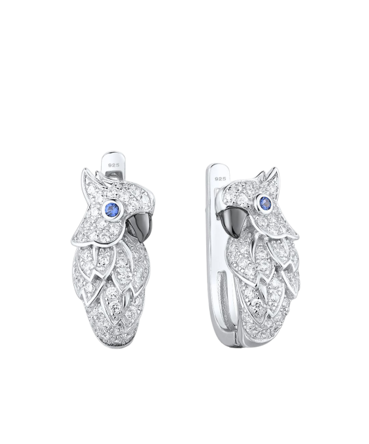 Sterling Silver earrings with zircons and spinels