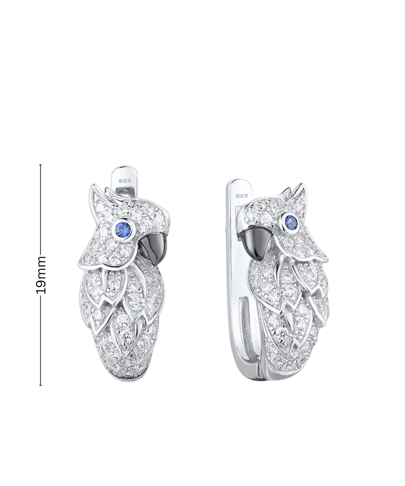 Sterling Silver earrings with zircons and spinels