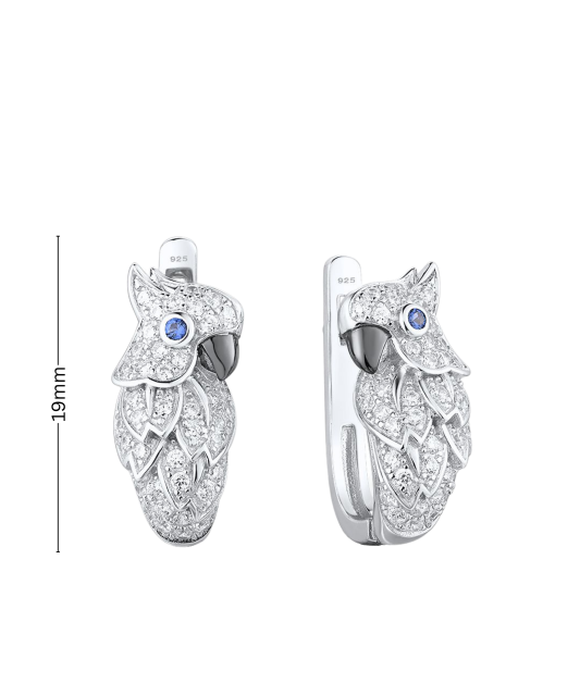 Sterling Silver earrings with zircons and spinels