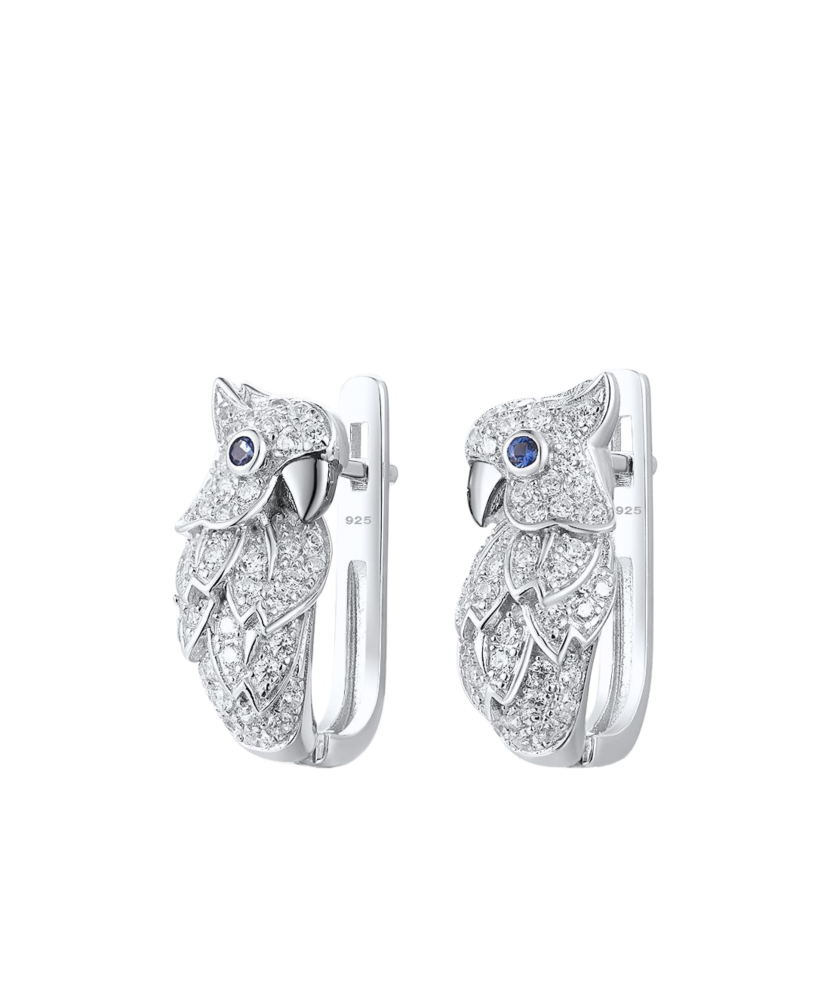 Sterling Silver earrings with zircons and spinels