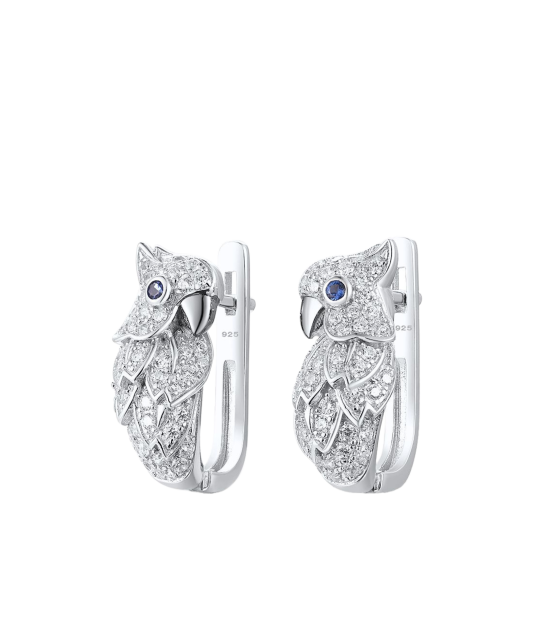 Sterling Silver earrings with zircons and spinels