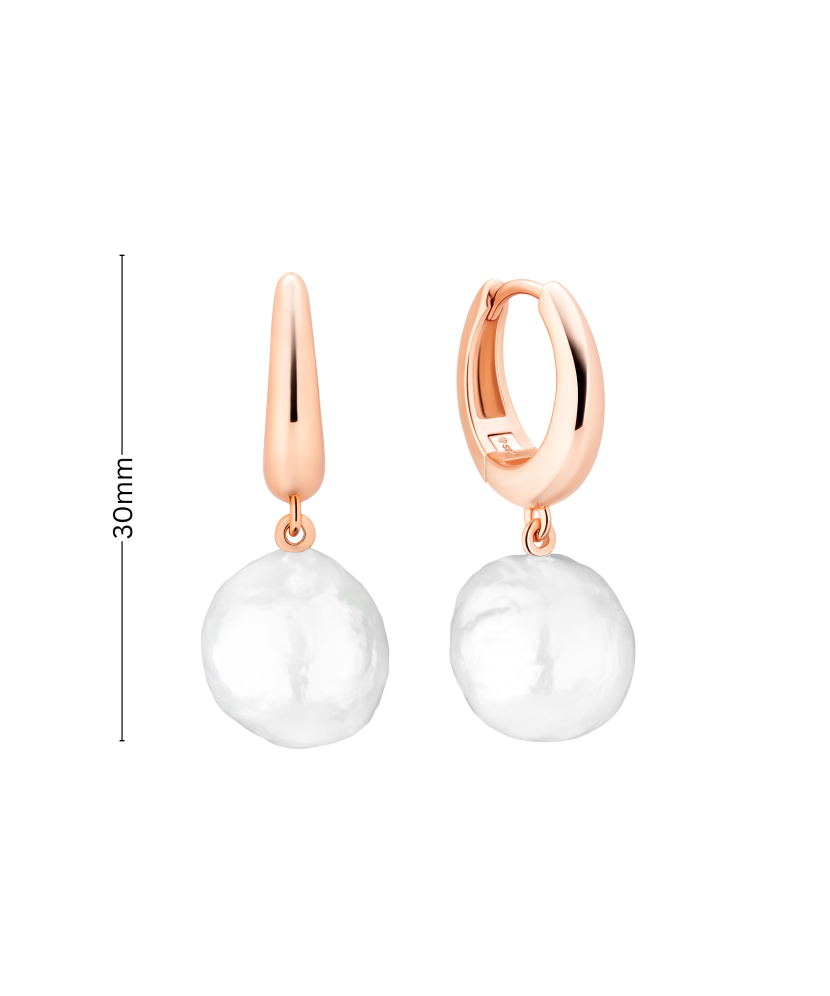 Kullatut hopeiset korvakorut Edison-helmillä