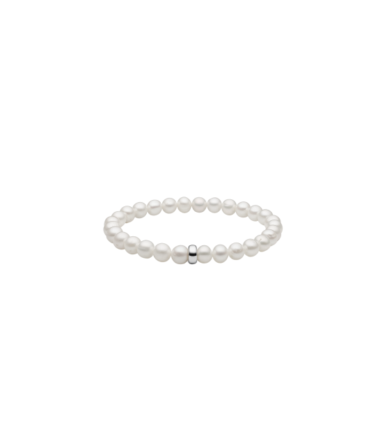 Pearl bracelet with silver