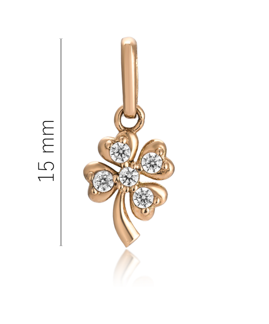 Gold pendant with zircons