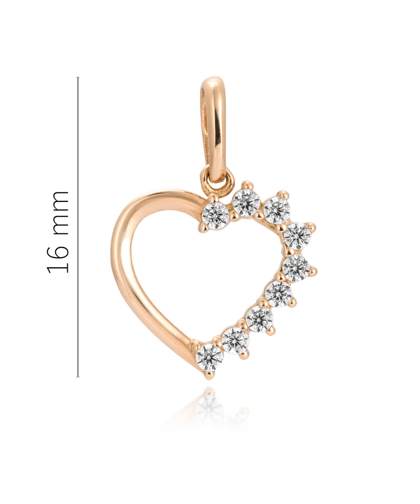 Gold pendant with zircons "cross"