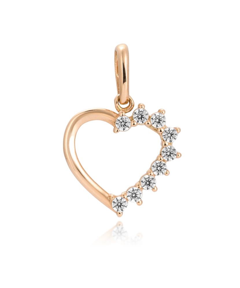 Kultainen riipus zirkoneilla "Ylittää"