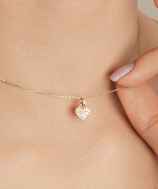 Double-sided gold pendant "Heart"