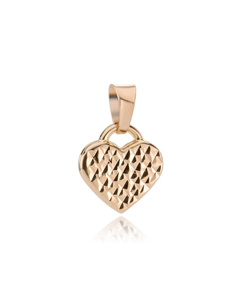 Double-sided gold pendant "Heart"