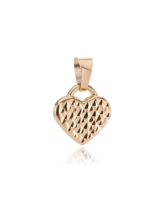 Double-sided gold pendant "Heart"