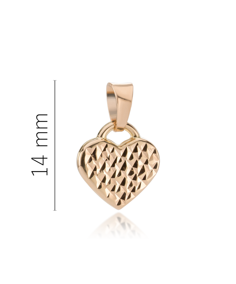 Double-sided gold pendant "Heart"