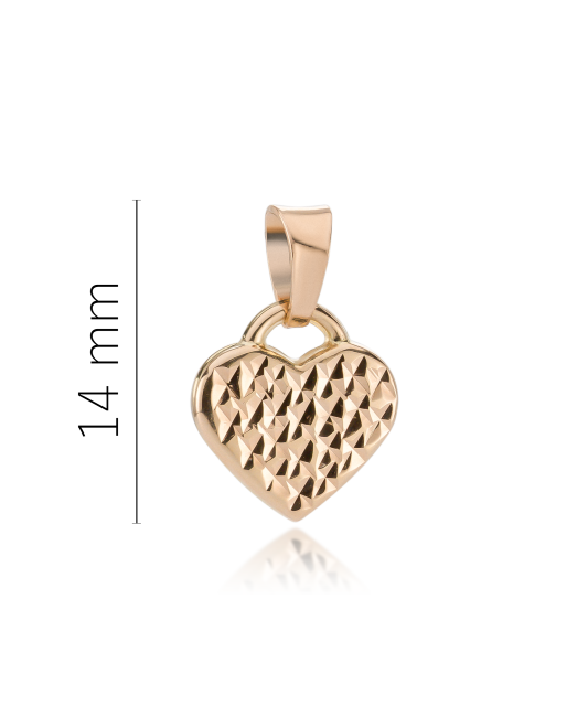 Double-sided gold pendant "Heart"