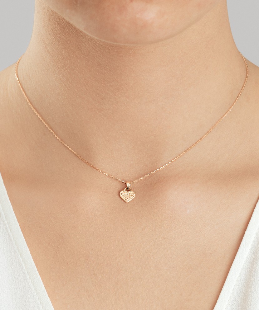 Double-sided gold pendant "Heart"