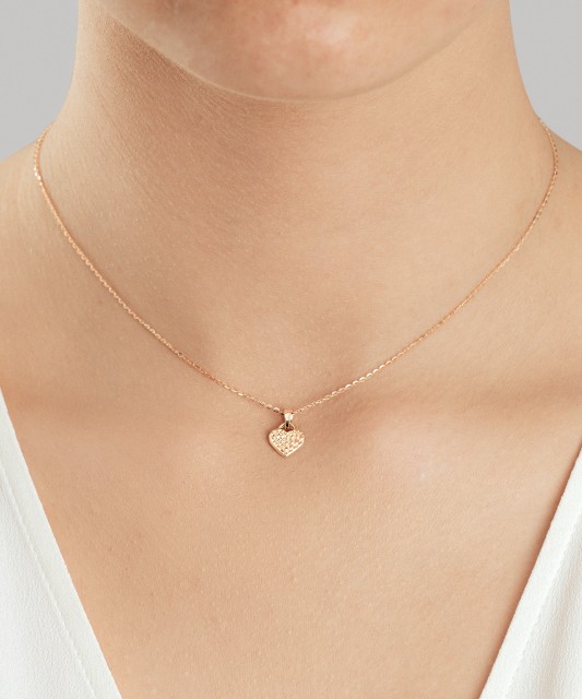 Double-sided gold pendant "Heart"