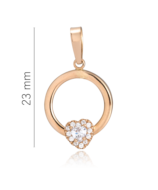 Gold pendant with zirconium
