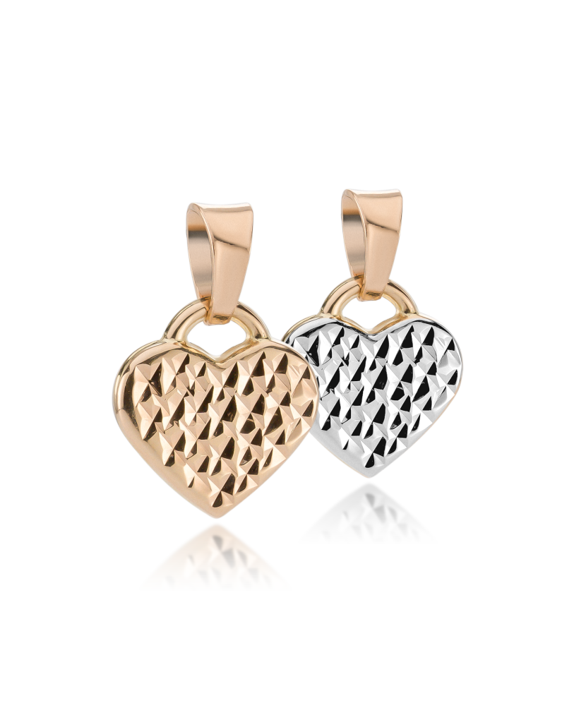 Double-sided gold pendant "Heart"